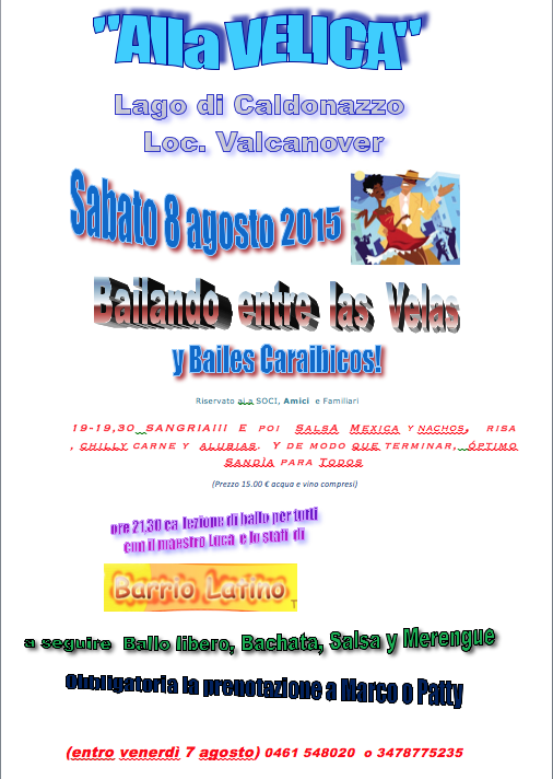 SABATO 8: HOMBRES Y MUJERES, VAMOS A BAILAR!!!